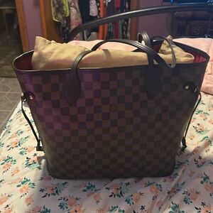 Louis Vuitton damier ebene print mm